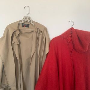Vintage Red Alpaca Cape